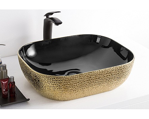 Раковина-чаша CeramaLux 50 D1302H022 Золото Черная
