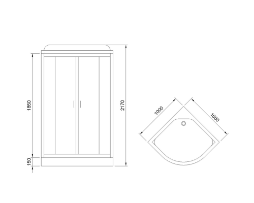 Душевая кабина Royal Bath HK 100x100 без гидромассажа