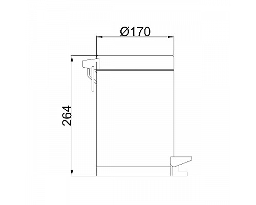 Ведро для мусора Frap F701 Хром