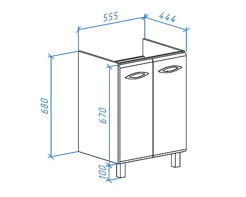 Тумба под раковину Bellezza Джела 60 4639809240018 Белая