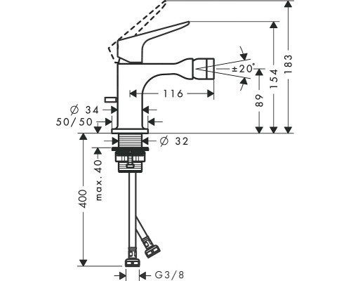 Смеситель для биде Axor Citterio M 34210000 Хром