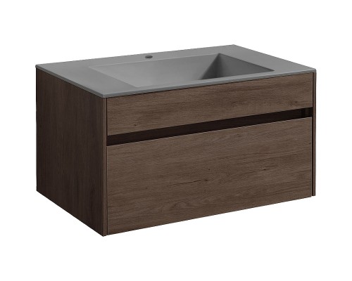 Тумба под раковину Vincea Chiara 80 VMC-2C800RO подвесная R.Oak