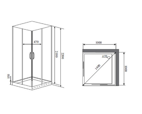 Душевая кабина Timo Premium 100x100 NURAH-516 с баней с гидромассажем