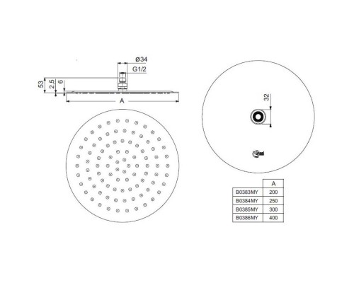 Душевая система Ideal Standard Ceratherm BD006XC с термостатом Хром