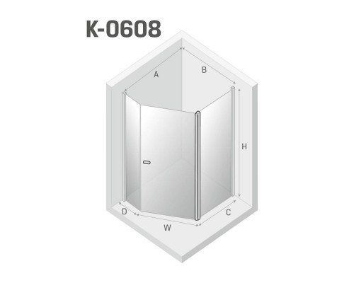 Душевое ограждение NEW TRENDY NEW SOLEO 100x80x195 (хром)