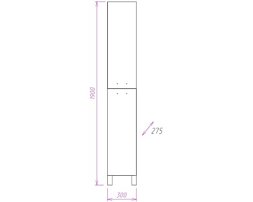 Шкаф пенал Onika Коралл 30.10 403037 Белый