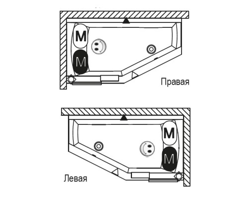 Асимметричная ванна Riho Geta 170x90 L левая BA8900500000000