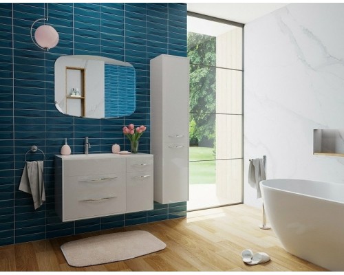 Тумба с раковиной Эстет Barcelona 90 L ФР-00003595 подвесная Белая