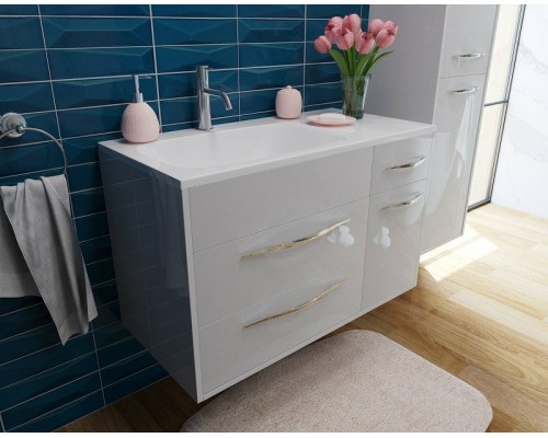 Тумба с раковиной Эстет Barcelona 90 L ФР-00003595 подвесная Белая