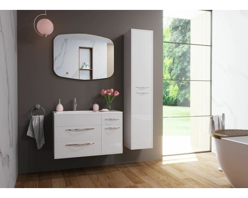 Тумба с раковиной Эстет Barcelona 90 L ФР-00003595 подвесная Белая