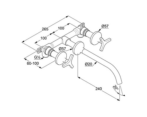 Смеситель для раковины Kludi Nova Fonte 201460539 Хром