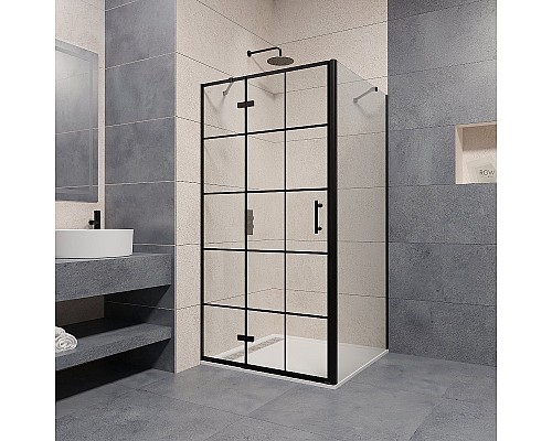 Душевой уголок RGW Passage PA-77B L 120x70 41087727-084L профиль Черный стекло прозрачное