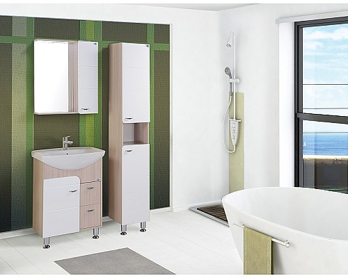 Шкаф пенал Onika Стиль 30.10 403048 Белый Ясень шимо светлый