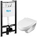 Комплект унитаза с инсталляцией Roca Victoria Pack Rimless 893105010 с сиденьем Микролифт без клавиши смыва