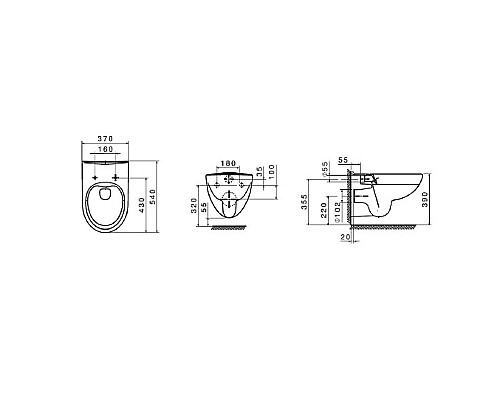 Комплект унитаза с инсталляцией Roca Victoria Pack Rimless 893105010 с сиденьем Микролифт без клавиши смыва