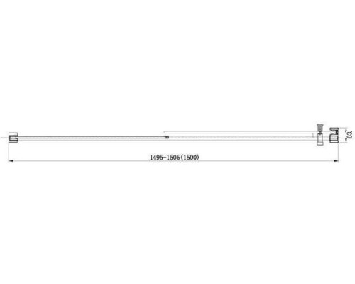Душевая дверь Aquanet Delta NPE6121 150, прозрачное стекло