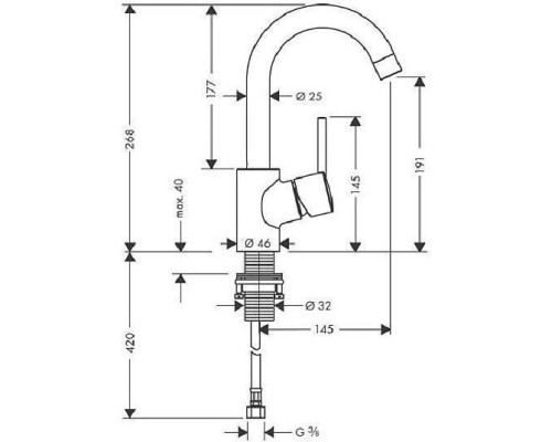 Смеситель для раковины Hansgrohe Talis S