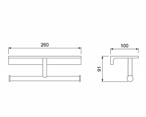 Держатель туалетной бумаги Timo Selene 12045/03 Черный