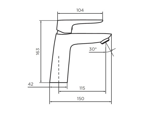 Смеситель для раковины Dorff Prime D40102100 Хром
