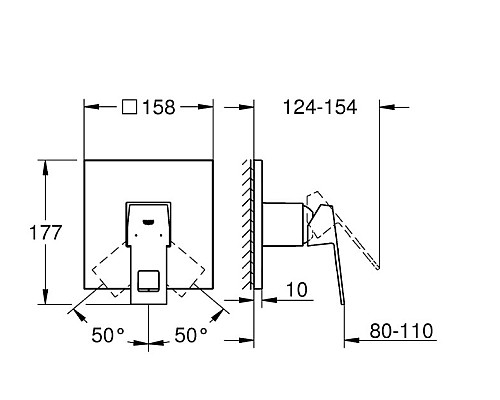 Смеситель Grohe однорычажный для душа 24061000
