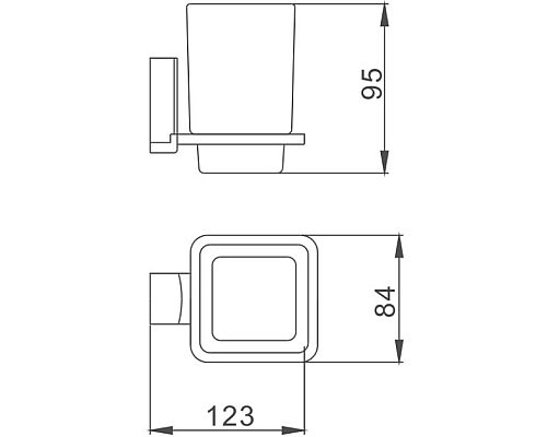 Стакан для зубных щеток Haiba HB8806 Хром