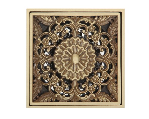 Трап сливной Veragio Canyon d40 VR.CAN-2065.BR, с декоративной решеткой 10x10, с клапаном бронза