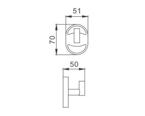 Крючок Frap F19 F1905-1 Хром