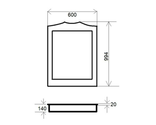 Зеркало Orange Classic 60 F7-60ZE2 Тик