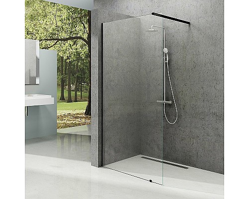 Душевая перегородка Ravak Walk-In Wall 160 GW9WS0300Z1 профиль Черный стекло Transparent