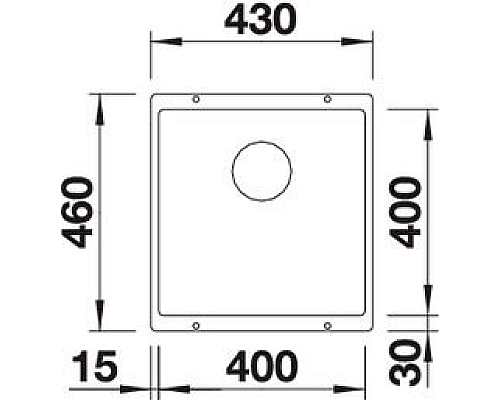 Кухонная мойка Blanco Subline 400-U 523423 Темная скала