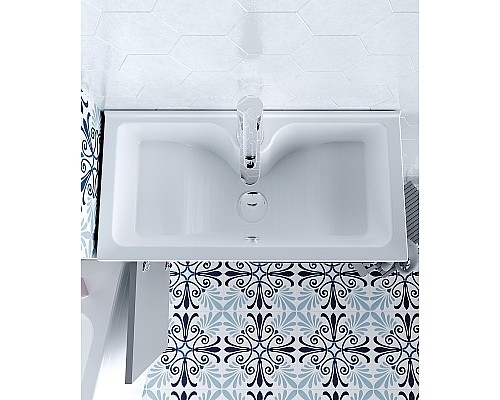 Тумба с раковиной 1MarKa Mira 60Н У83301 Белый глянец