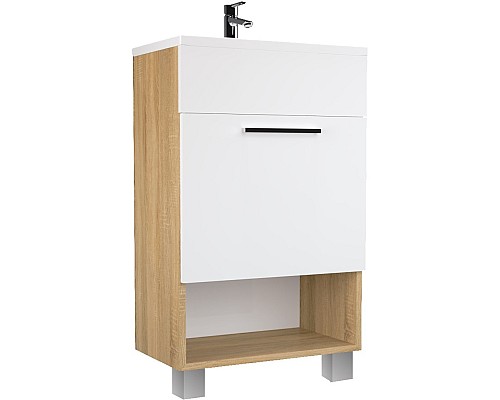 Тумба под раковину 1MarKa July 50Н напольная, дуб сонома У85933