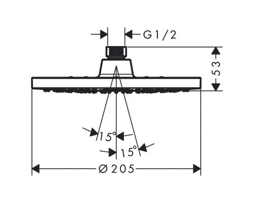 Верхний душ Hansgrohe Vernis Blend черный 26277670