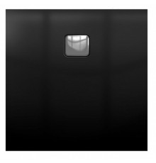 Акриловый душевой поддон Riho 430 100x100 черный матовый, накладка хром DC341700000000S