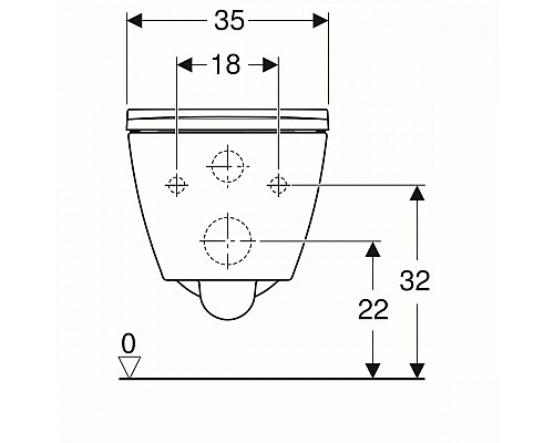 Унитаз подвесной Geberit Smyle Square безободковый с крышкой-сиденьем микролифт 500.683.01.1