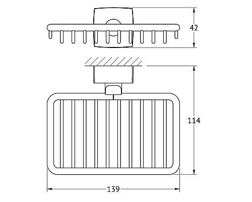 Мыльница-решетка (хром) FBS ESP 050