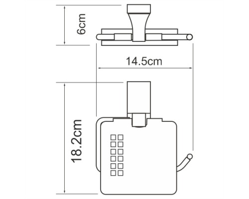Держатель туалетной бумаги WasserKRAFT Lopau K-6025 с крышкой Хром