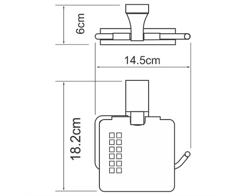 Держатель туалетной бумаги WasserKRAFT Lopau K-6025 с крышкой Хром