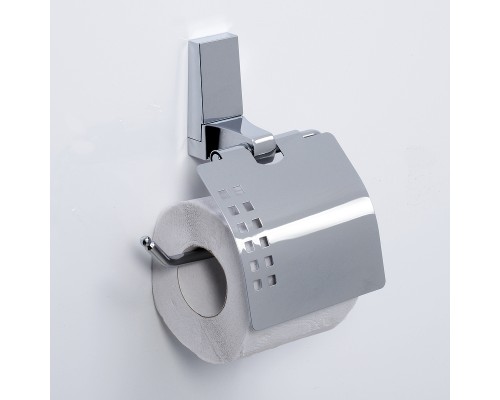 Держатель туалетной бумаги WasserKRAFT Lopau K-6025 с крышкой Хром