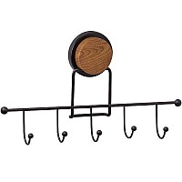 Вешалка для полотенец Fixsen Magic Wood FX-46005-5 Черная матовая