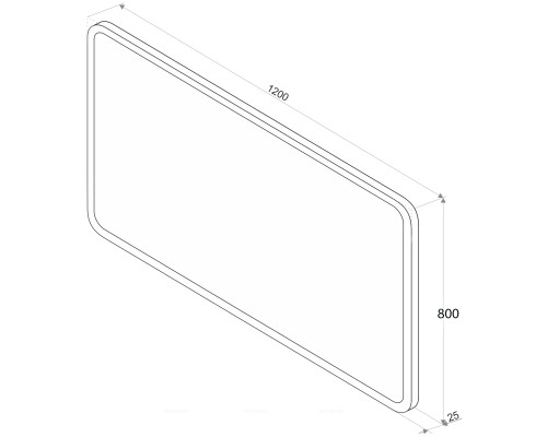 Зеркало Sintesi Jano 120 SIN-SPEC-JANO-120 с подсветкой с подогревом с сенсорным выключателем
