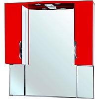 Зеркало со шкафом Bellezza Лагуна 105 4612118000030 с подсветкой Красное Белое