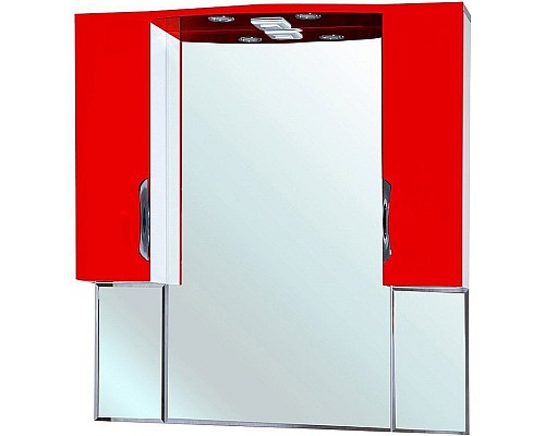 Зеркало со шкафом Bellezza Лагуна 105 4612118000030 с подсветкой Красное Белое