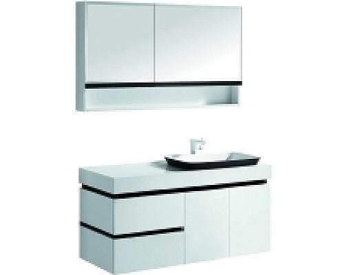 Зеркальный шкаф Orans BC-6019-1200 601912lЗ Белый Черный