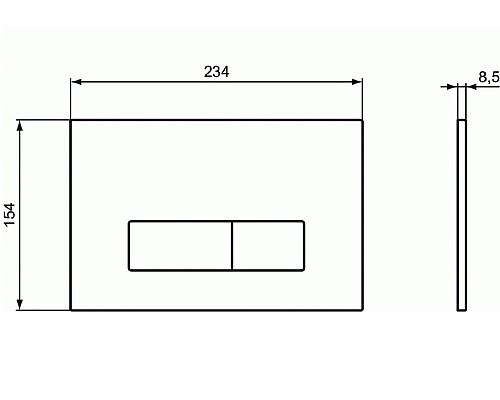 Клавиша смыва Ideal Standard Oleas M2 R0121AA Хром