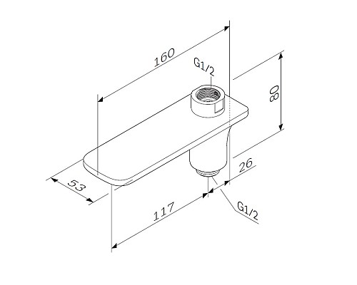 Поворотный излив в ванну AM.PM F50A70900