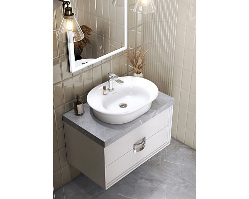 Раковина Kerama Marazzi CANALETTO накладная 60, белая глянцевая