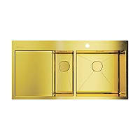 Кухонная мойка Omoikiri Akisame 100-2-LG-R 4973090 светлое золото