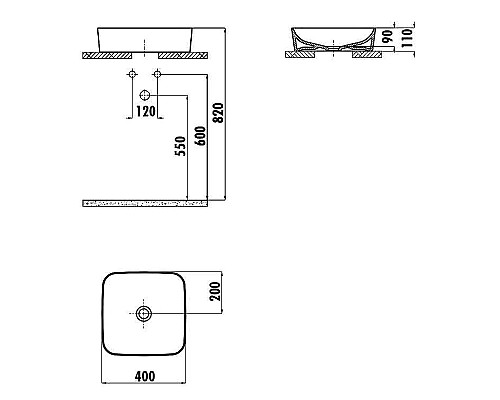 Раковина-чаша Creavit Ultra 40 UL040-00CB00E-0000 Белая