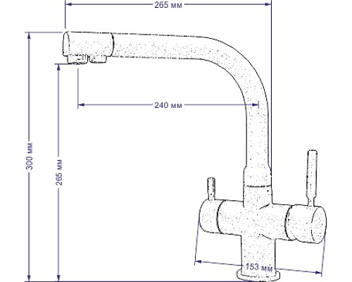 Смеситель для кухни Seaman Barcelone SSL-5383-SG Белый